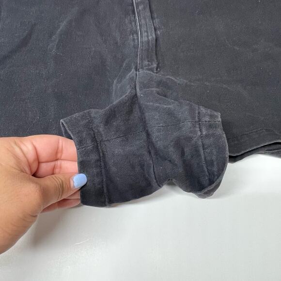 Oak Denim Paperbag Jean Shorts Women's Size Small Black High Rise Belted Casual - Picture 5 of 7